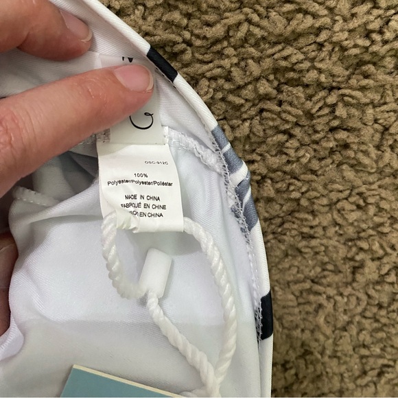 CupShe Striped Halter One Piece Swimsuit - Picture 7 of 7